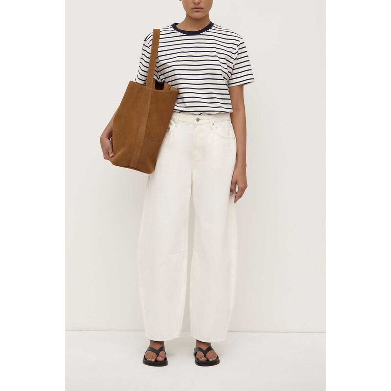 Assembly Label Leony Stripe Tee True Navy Antique White image number 3